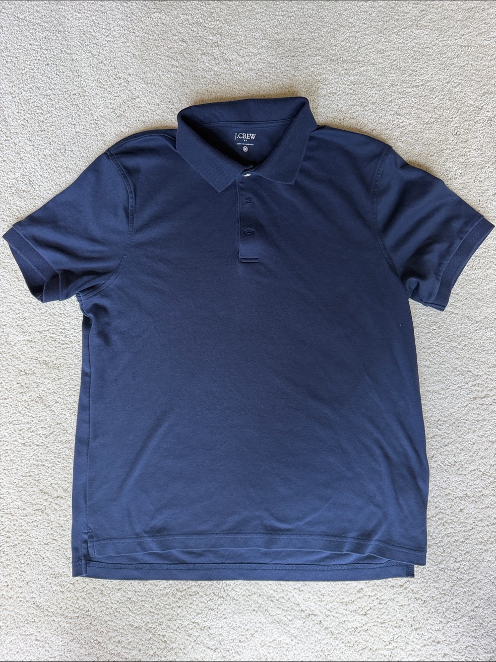 J. Crew Men's Navy Short Sleeve Polo